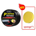 Restaurador de plástico para carro, produtos de limpeza de carro com brilho preto, restauração de couro plástico, polimento automático e reparo, renovador de revestimento.