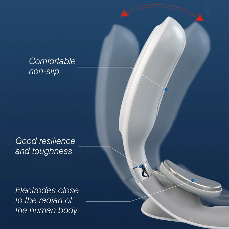 Massageador Elétrico 4D com Calor — Diga Adeus à Dor no Pescoço e Ombros!