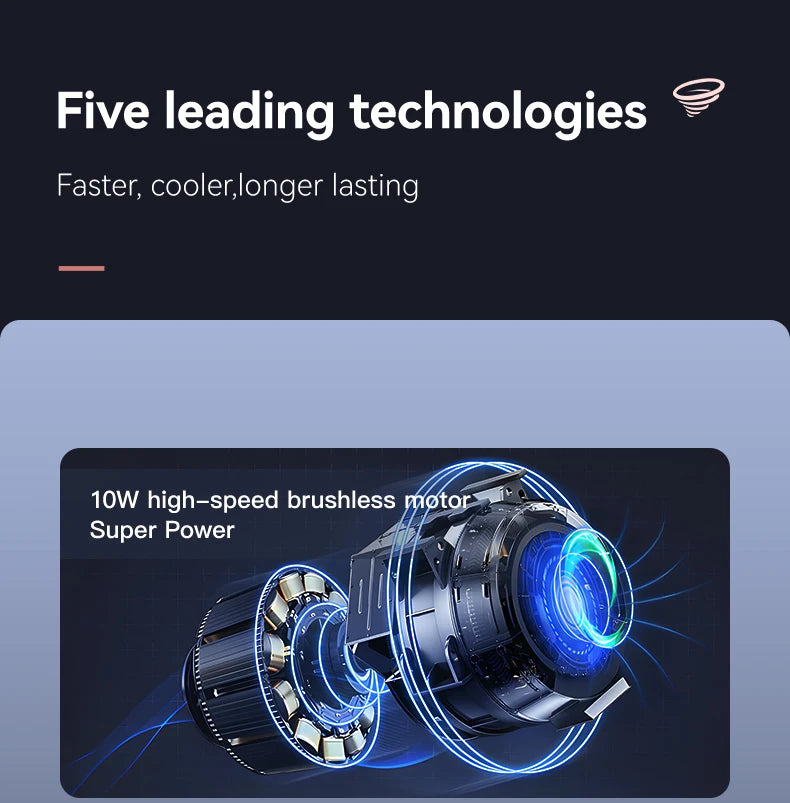 Mini Turbo Ventilador BOOSTER W01 — Potência Extrema em Tamanho Compacto