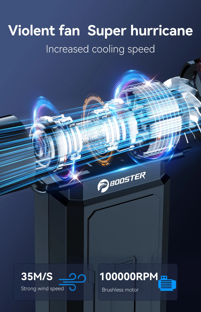 Mini Turbo Ventilador BOOSTER W01 — Potência Extrema em Tamanho Compacto