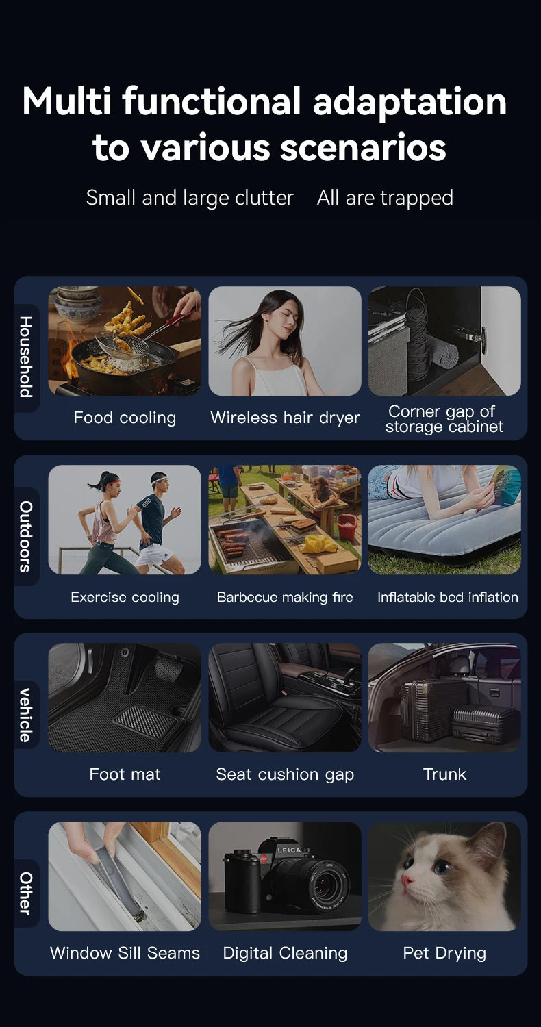 Mini Turbo Ventilador BOOSTER W01 — Potência Extrema em Tamanho Compacto