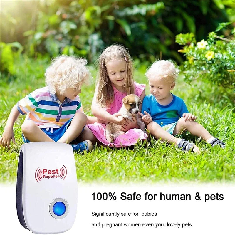 Repelente Ultrassônico de Pragas — Anti-Mosquitos, Anti-Baratas e Anti-Ratos • Proteção Sem Veneno