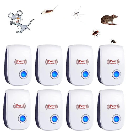 Repelente Ultrassônico de Pragas — Anti-Mosquitos, Anti-Baratas e Anti-Ratos • Proteção Sem Veneno