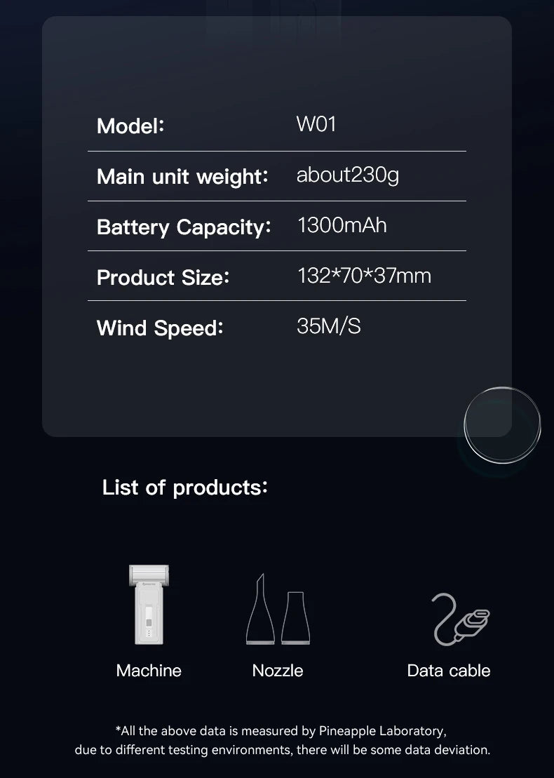 Mini Turbo Ventilador BOOSTER W01 — Potência Extrema em Tamanho Compacto