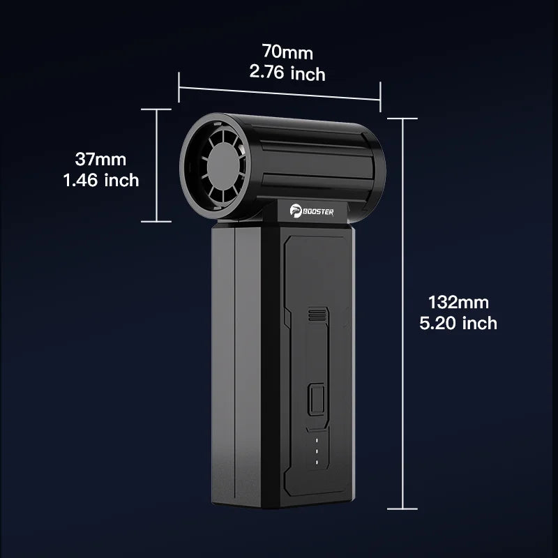 Mini Turbo Ventilador BOOSTER W01 — Potência Extrema em Tamanho Compacto