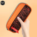 Estojo de lona camuflado com zíper duplo, bolsa de lápis para meninos e meninas, bolsa de papelaria escolar, material de estudante, estojo de caneta.